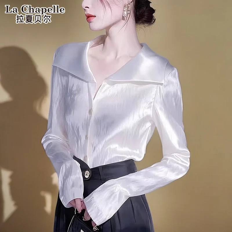 拉夏贝尔衬衫女款爆款2025网红洋气女炸街纯欲慵懒风衣服女装