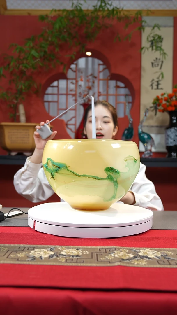 【闪购商品】琉璃手工艺品聚宝盆