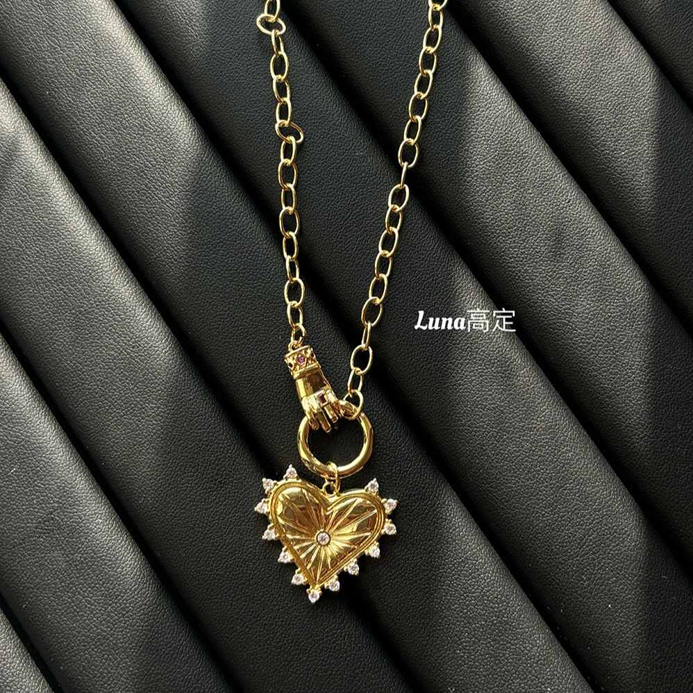 铜合金合成锆石项链 Luna定制0171朋克风个性时尚项链