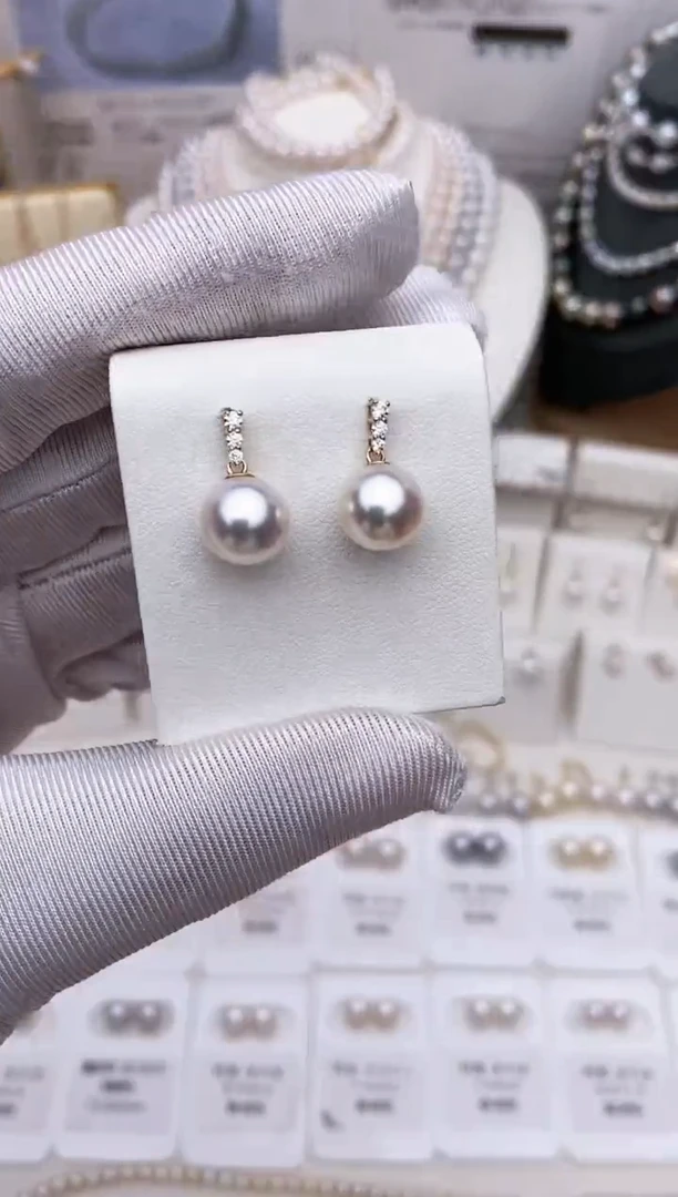 【闪购商品】海水珍珠耳饰18K金镶嵌特选天王嫂耳饰