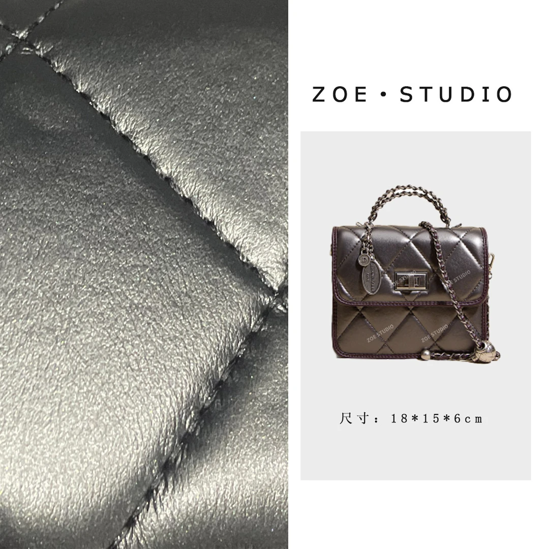 【佐伊甄选】ZT-D7091-机车枪灰轻奢女士时尚百搭小众通勤斜挎包