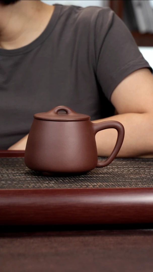 茶杯紫砂深井紫泥石瓢