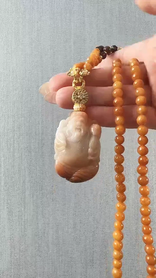 颈饰未镶嵌翡翠财神