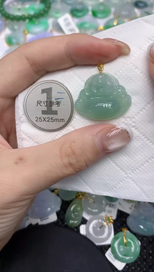 颈饰18K金镶嵌翡翠11111111