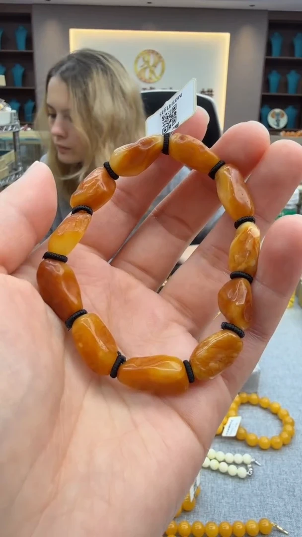 手链琥珀未镶嵌75秒拍号 假一罚三