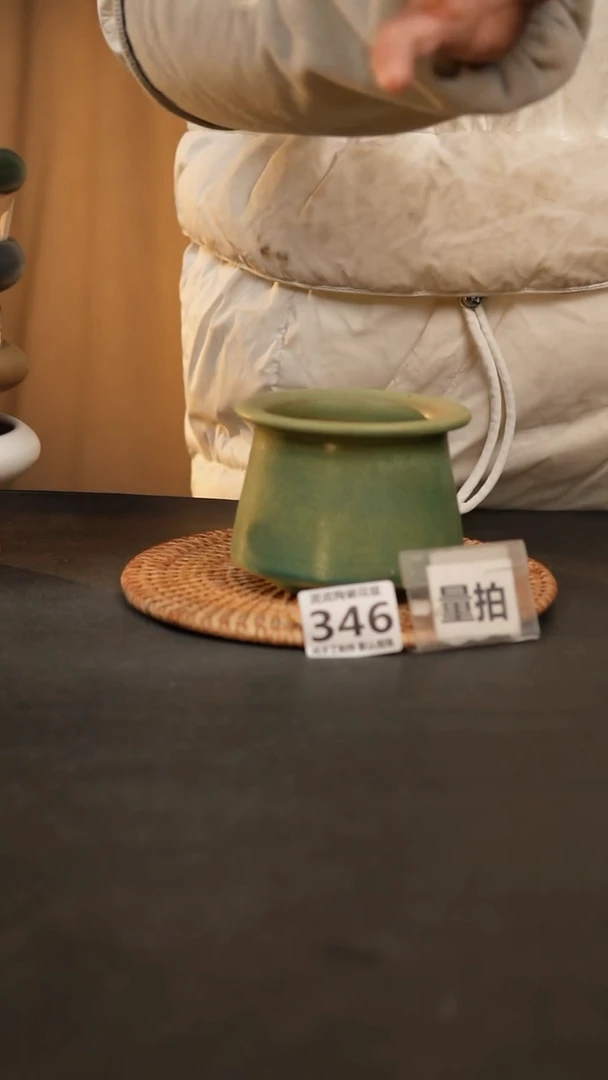 【闪购商品】瓷片346泥泥手工花盆口7高8