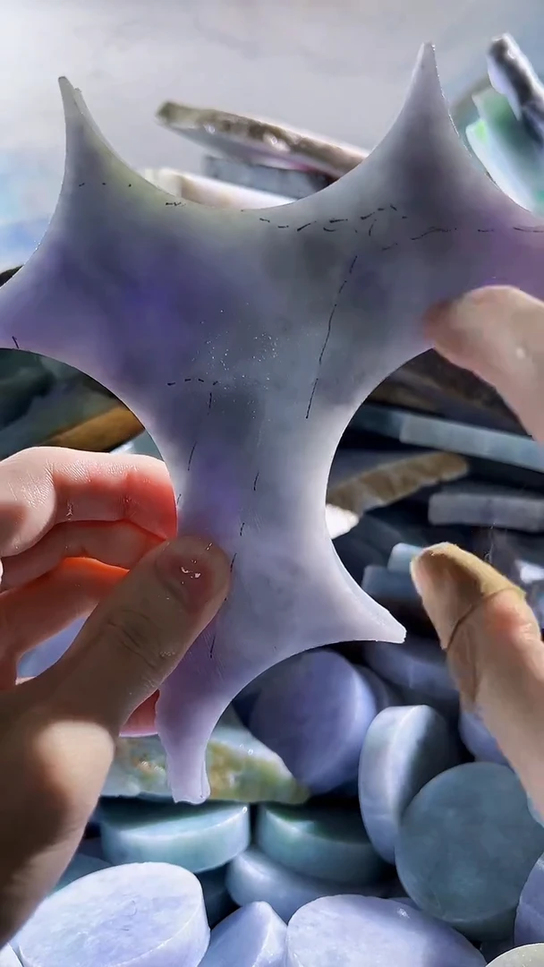 翡翠裸石缅甸翡翠A货文710