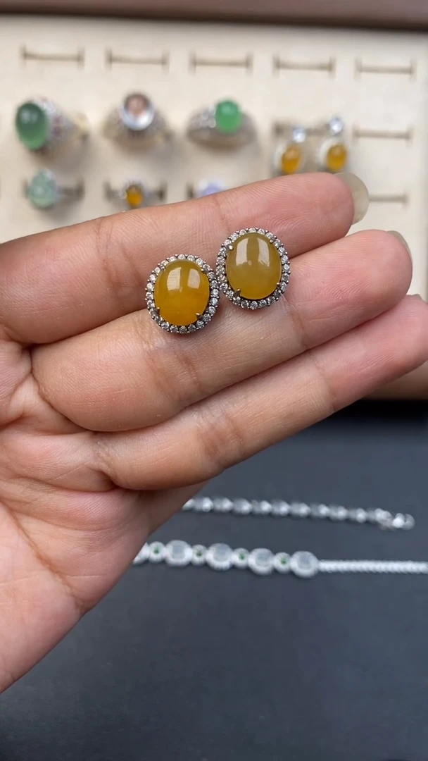 定制翡翠银S925镶嵌6363634