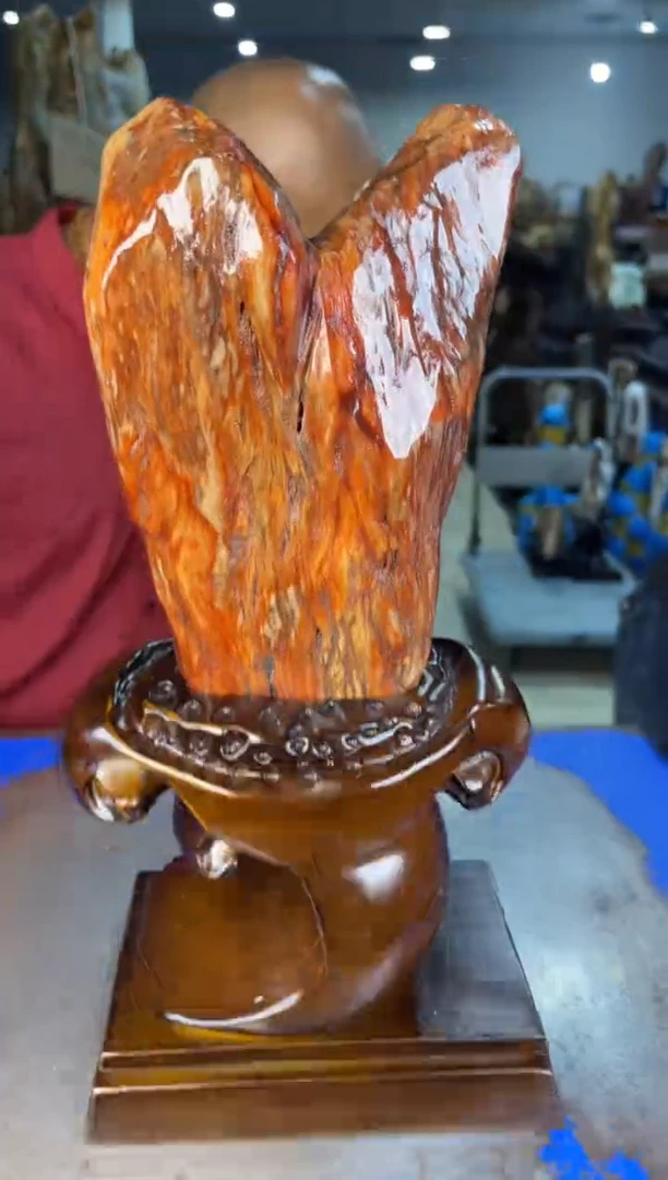 未镶嵌摆件硅化玉52