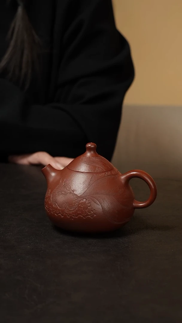 茶壶紫砂朱泥大红袍紫砂壶