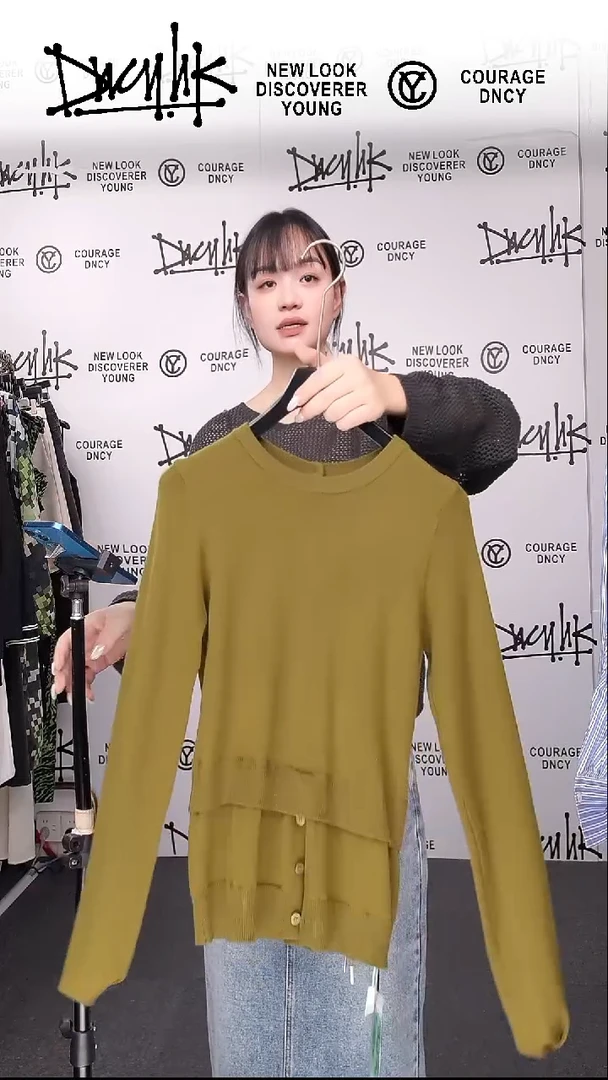 后背设计针织衫均码