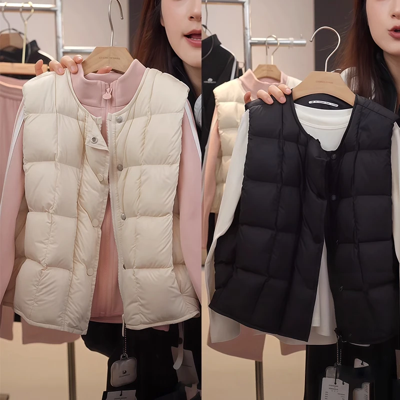 女童时髦马甲2025新款秋冬款豆腐奶包校服神器坎肩内搭外穿轻薄潮