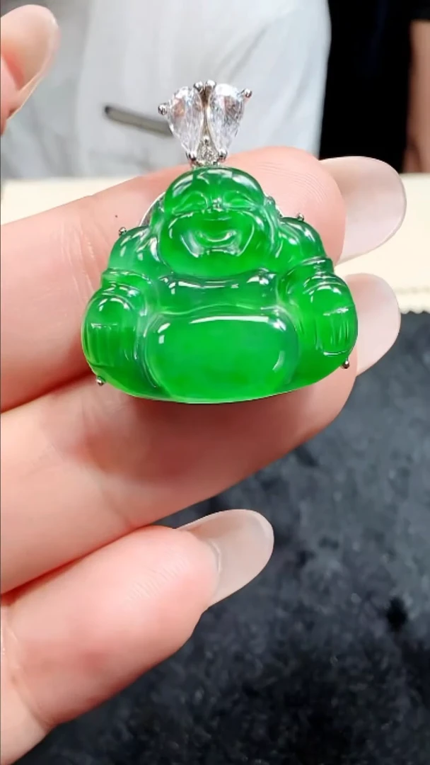 定制翡翠未镶嵌翡翠吊坠71