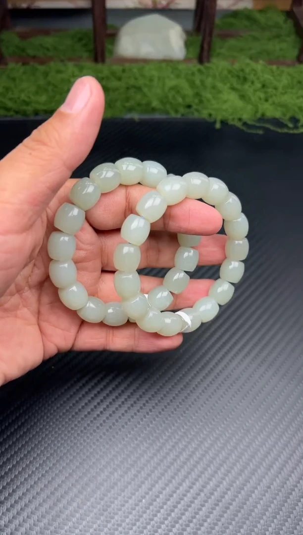 未镶嵌手串和田玉且末微色差近矿卡12多样性发货拍一发一