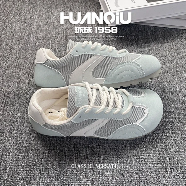 环球网面透气德训鞋女2025夏季新款学生爆款板鞋百搭日系休闲鞋子