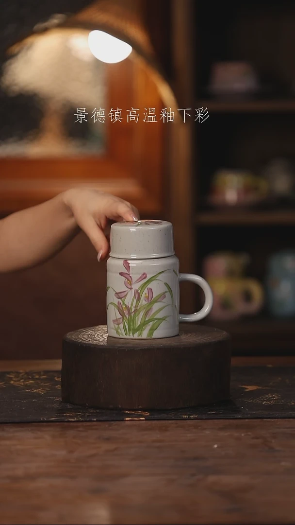 陶瓷景德镇高温釉下手绘陶瓷391