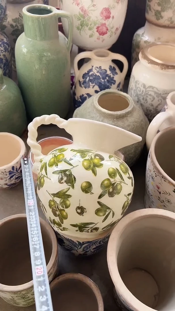 【闪购商品】陶瓷花盆高18cm内口10cm