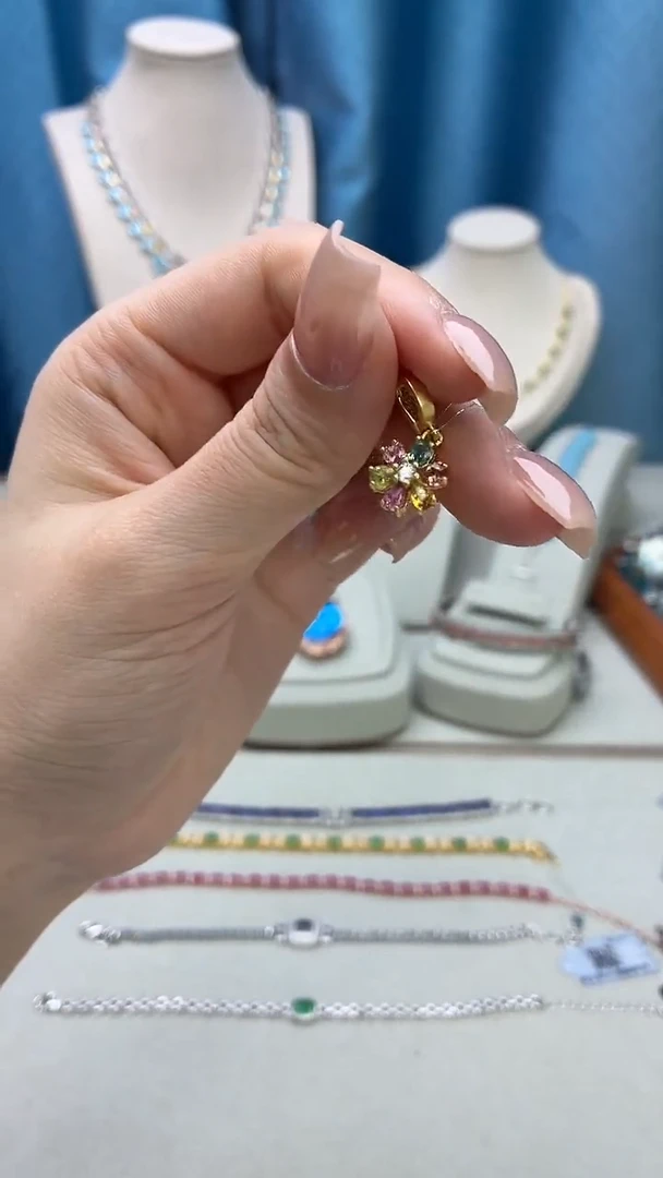 吊坠(不含链)银S925镶嵌碧玺251JH0101产品一个（多样性）