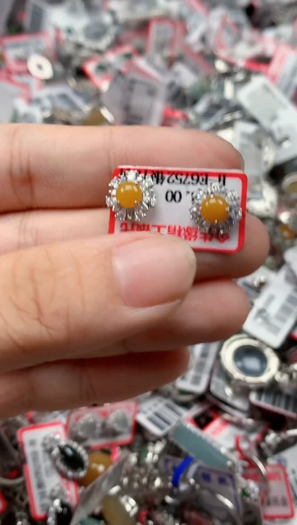 银S925镶嵌戒指翡翠天然A货缅甸翡翠