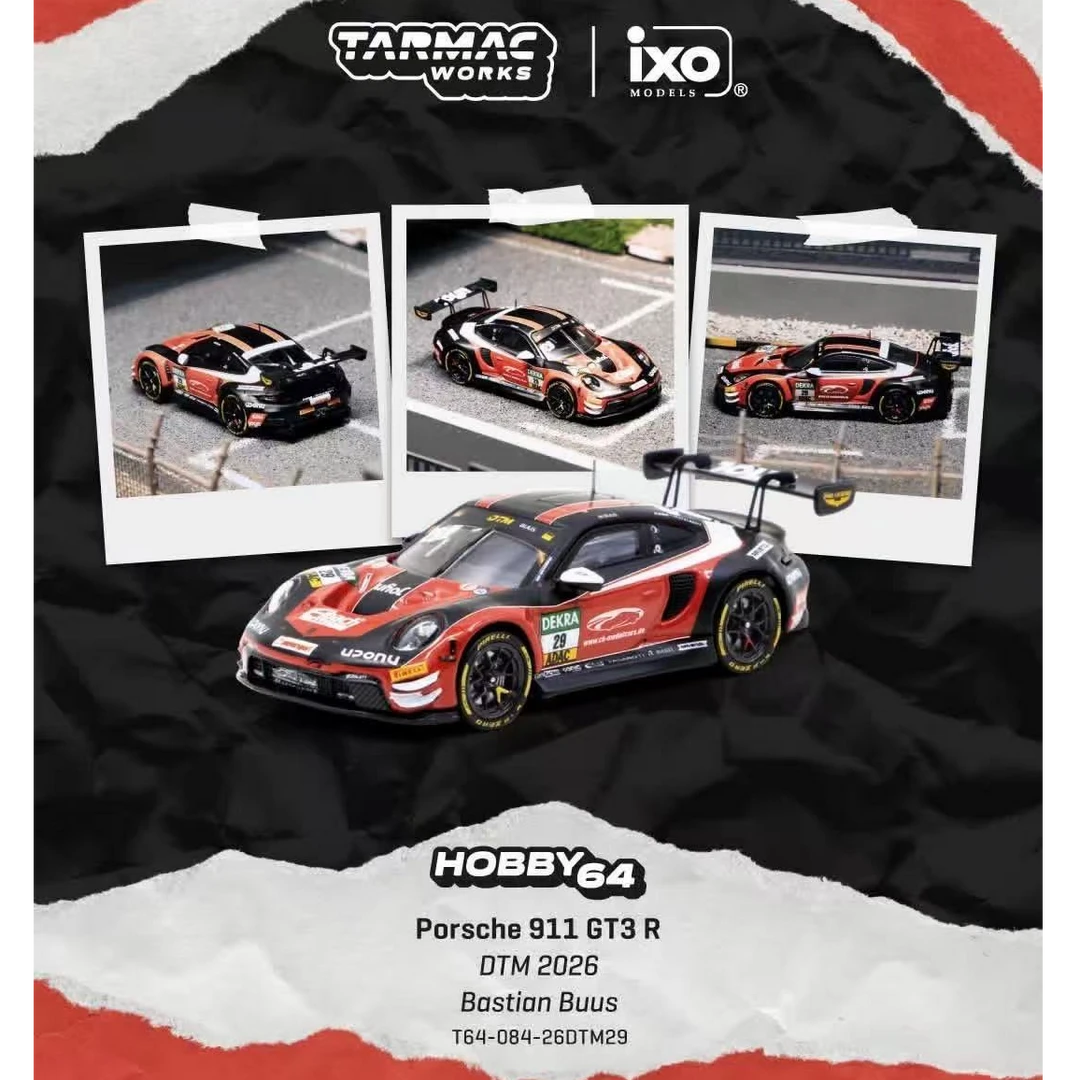 预售 TW 1:64 保时捷 911 GT3 R DTM 2026 Bastian Buus 合金车模