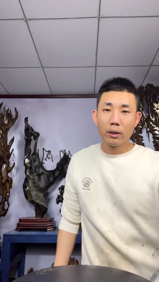 金丝楠木雕款三**家金丝楠木工艺品摆件