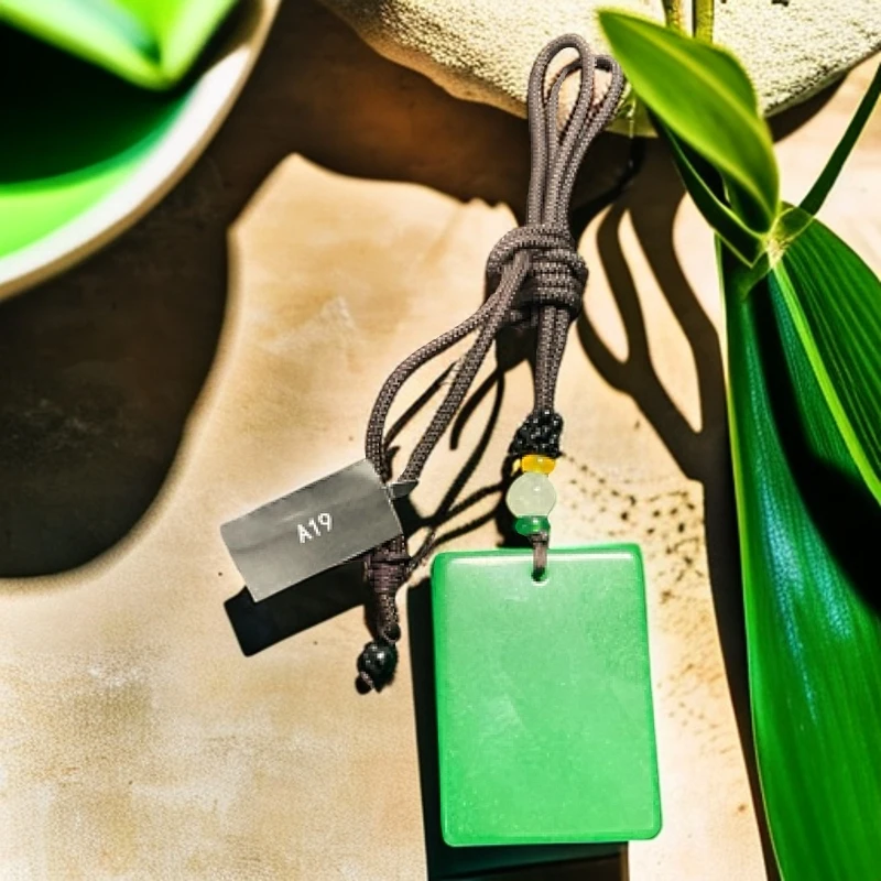 【砍价王精选】吊坠 A19绿色平安无事牌吊坠简约设计男女通用