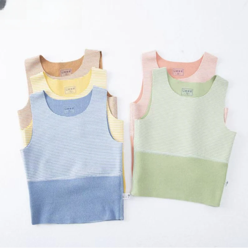 XKL婴儿德绒保暖背心秋冬季护肚内穿男女宝宝儿童无骨打底肚围
