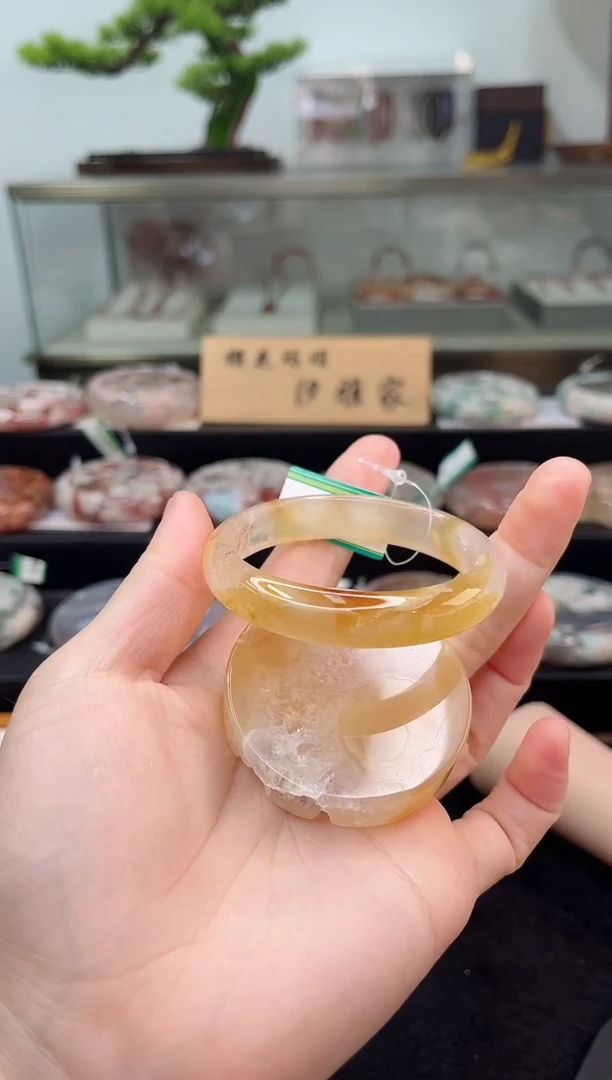 未镶嵌手镯石英质玉54圈口（赠品镯心）6578989