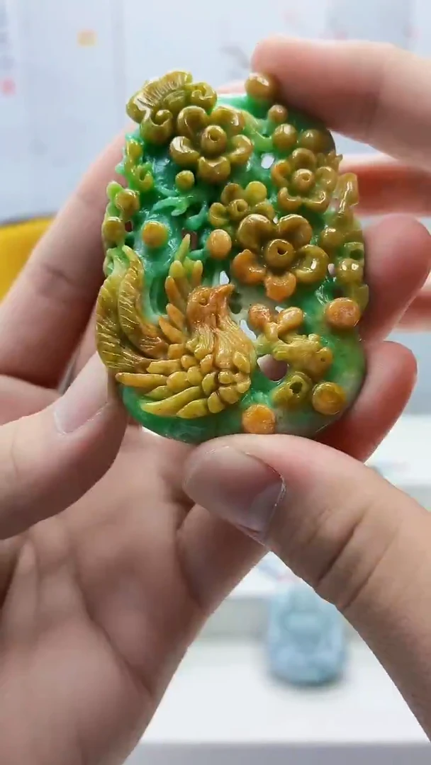 未镶嵌定制翡翠4852bb-毛货挂件93