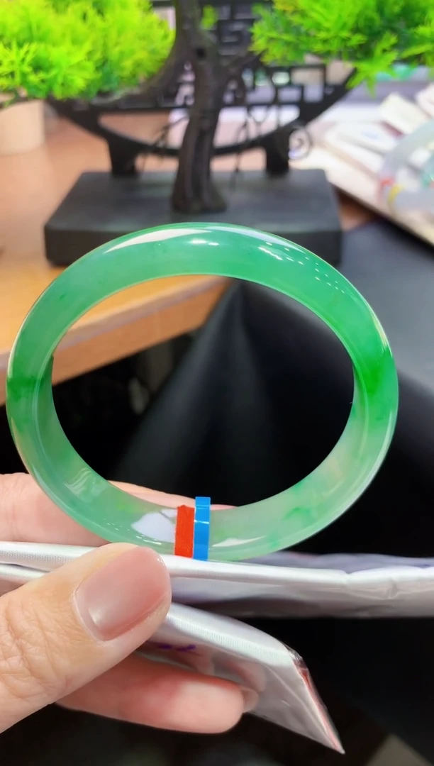 未镶嵌手镯翡翠y34天然缅甸翡翠A货58正圈