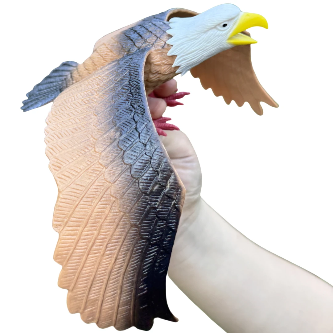 棕色仿真老鹰猛禽JDXK玩具农田果园阳台菜地吓鸟驱鸟神器动物模型