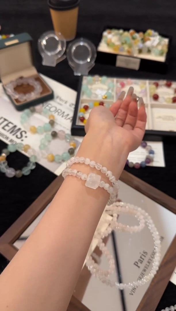 合金手链水晶雪花幽灵双圈x3071