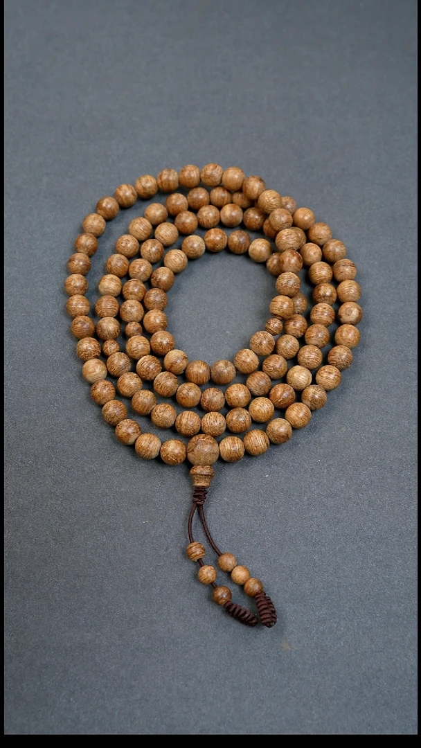 沉香手串7mm加里曼丹土沉老料多圈14.48g