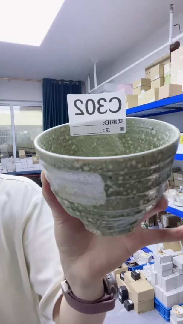 瓷片全新高端瓷器11CM碗一只C302(粗陶