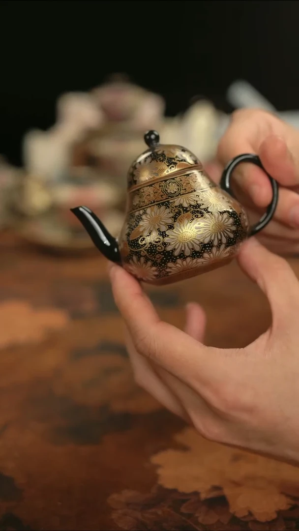 摩吉陶陶闪拍链接 向阳花梨形壶