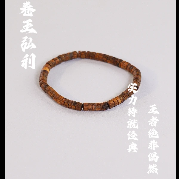 沉香【莱特岛直切片珠】天然野沉香单圈手串 多样性发其一