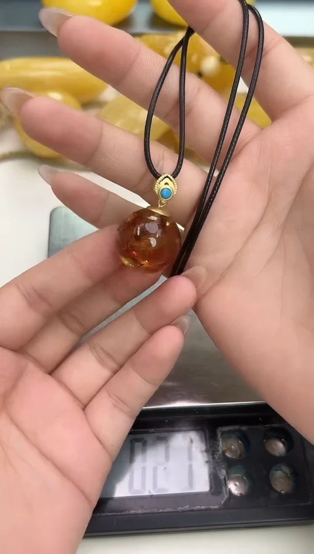 裸石琥珀未镶嵌琥珀蜜蜡吊坠