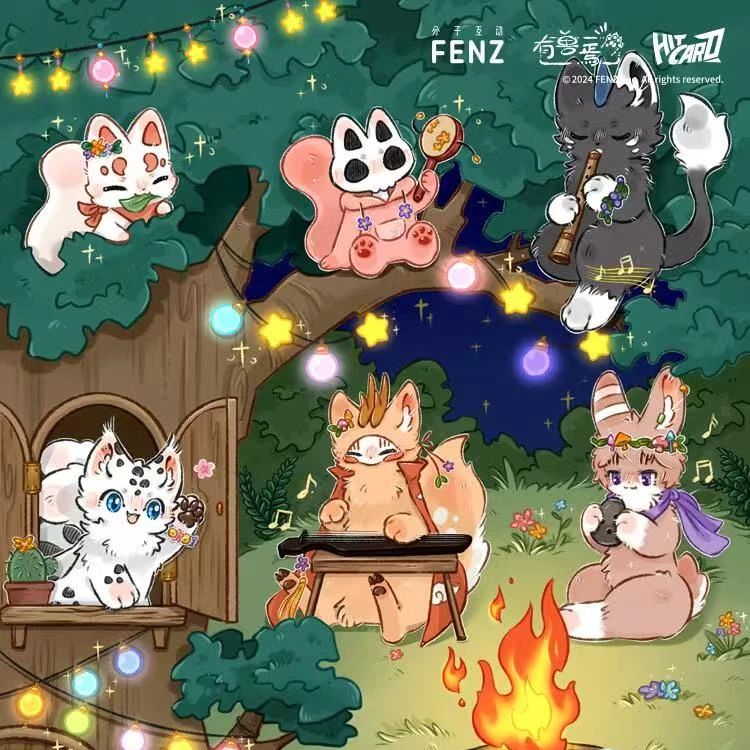 【有兽焉】Hitcard官方正版授权  第二弹毛球音乐狂欢节（代拆）