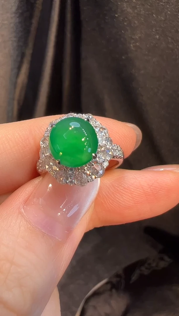 18K金镶嵌戒指翡翠L6戒指