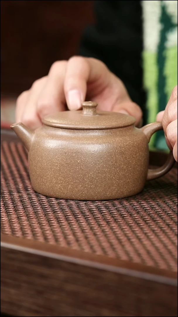 茶壶紫砂芝麻绿桑扁