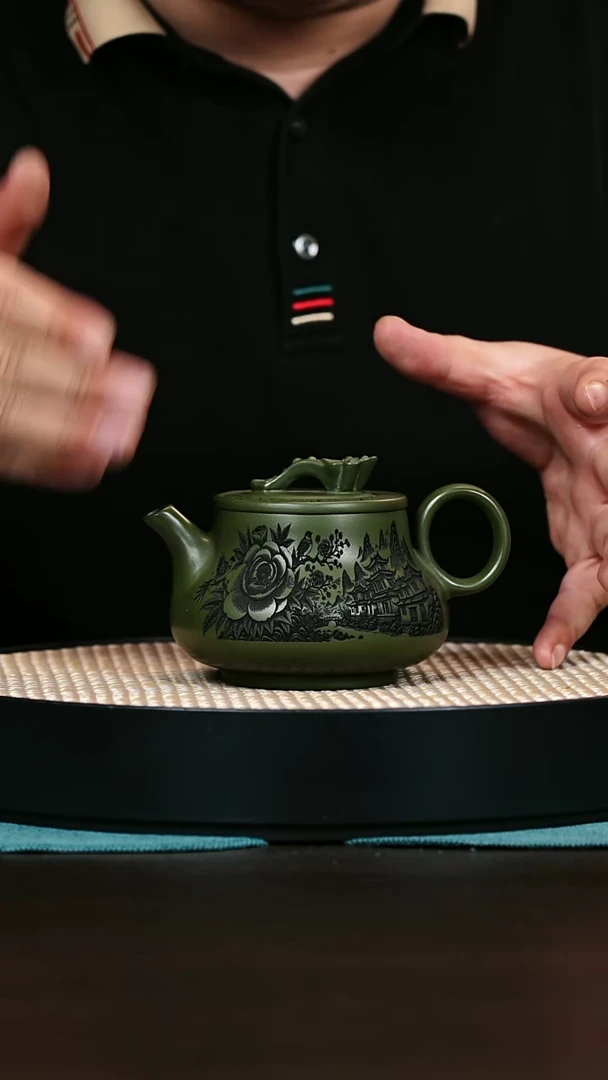 茶壶紫砂如意 绿泥