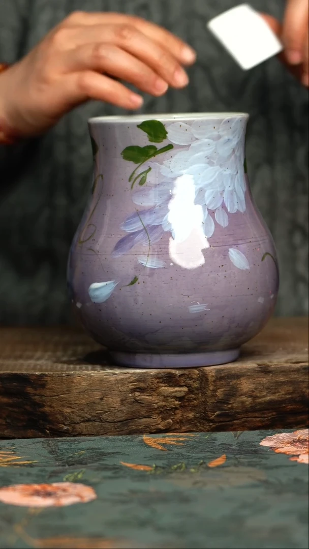 【闪购商品】杯釉下彩手工手绘同款陶器