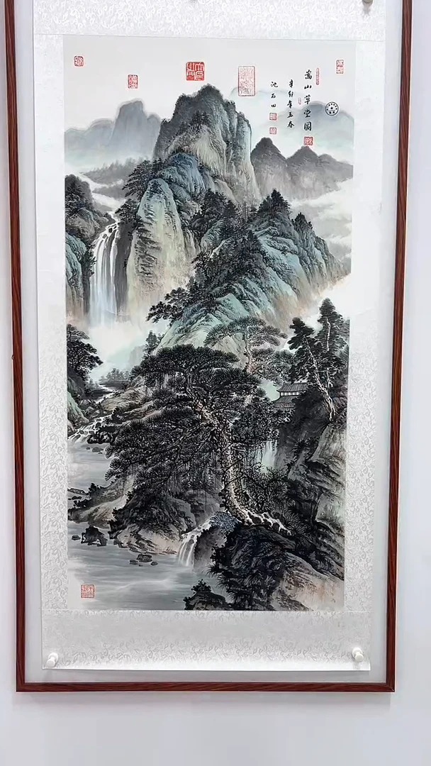 国画沈石田绘画8pc山水