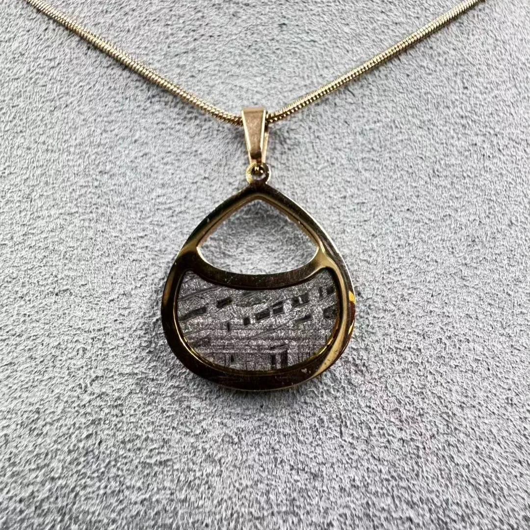 合金项链 【陨铁竹篮】轻奢项链镶嵌百搭陨铁个性送女友饰品