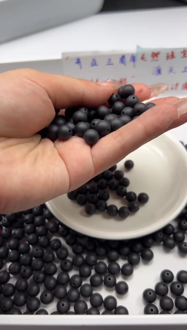 未镶嵌颈饰蜜蜡w2451黑红*药珀*8mm*25颗