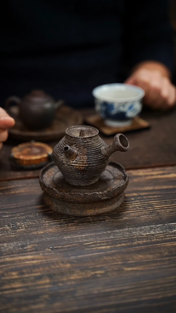 全手工制作  南蛮 侧把壶  120cc