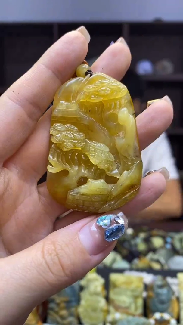 未镶嵌岫玉挂件