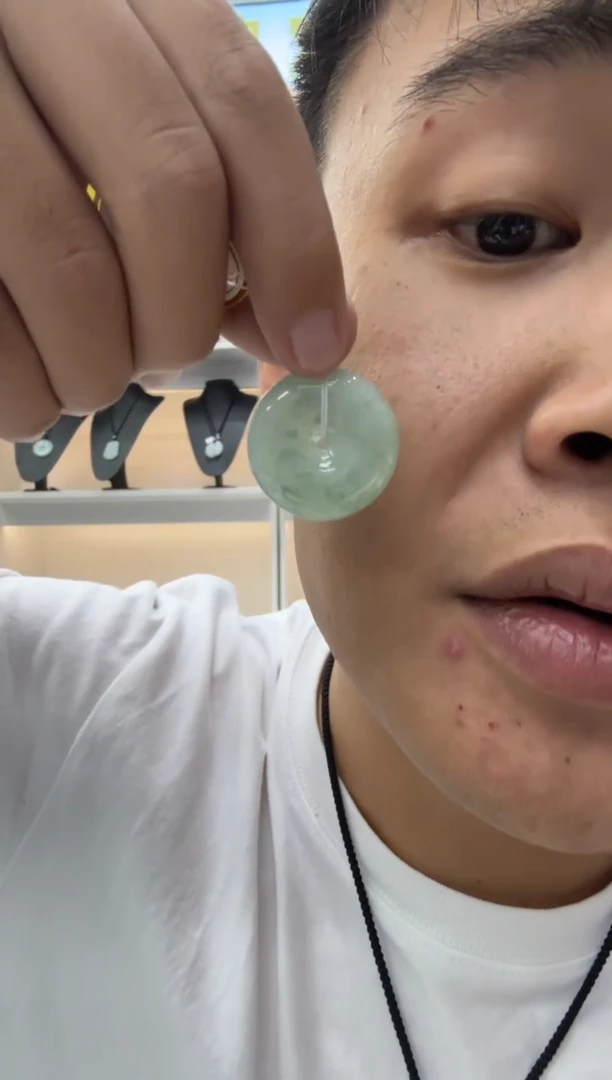 颈饰未镶嵌翡翠天然翡翠A货孤品一件