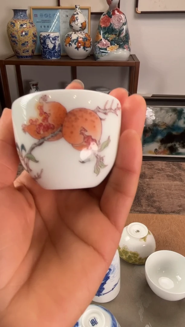 【闪购商品】景德镇文祥窑手工釉下彩单杯