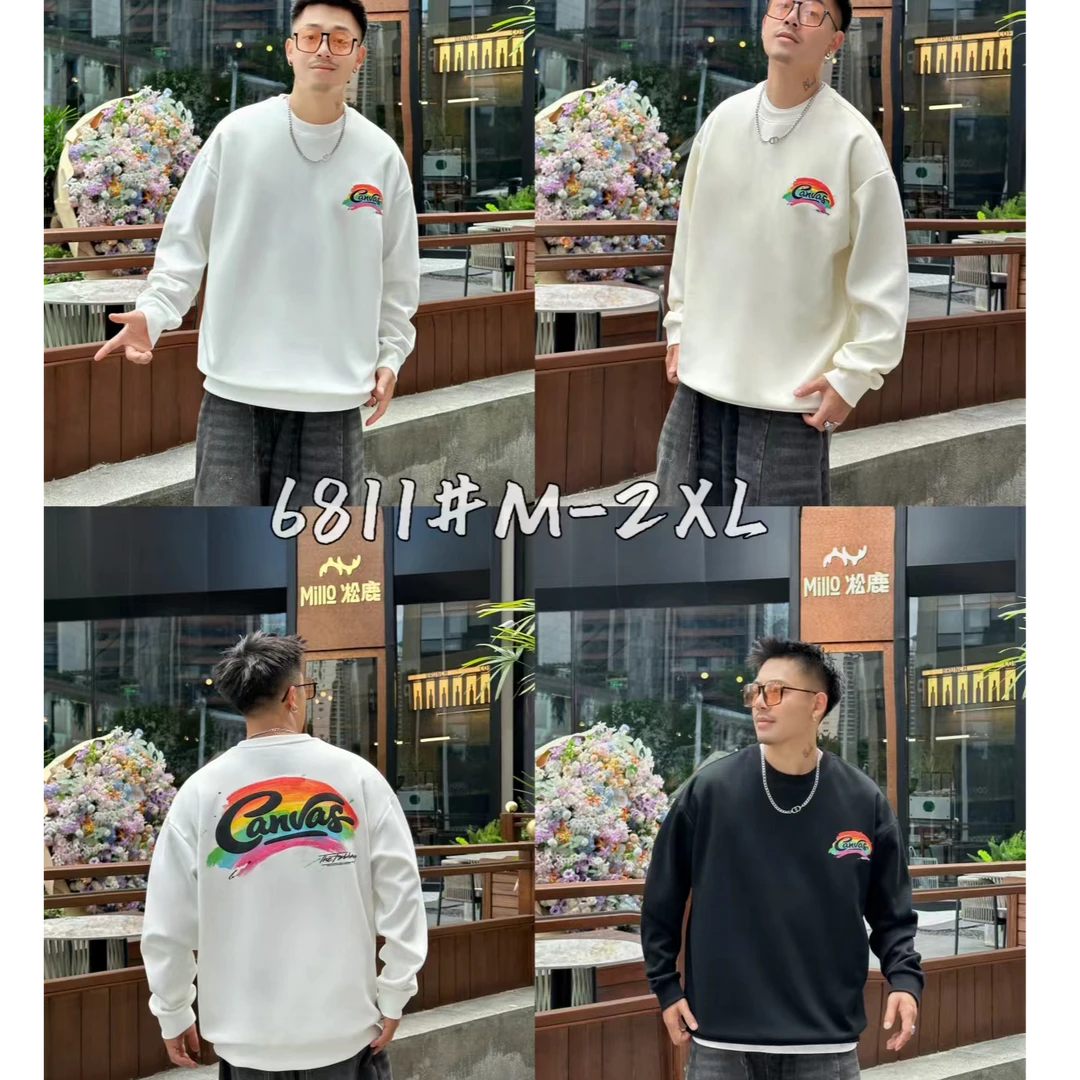 广州uus秋季高货男装新款重磅个性百搭休闲卫衣九6811